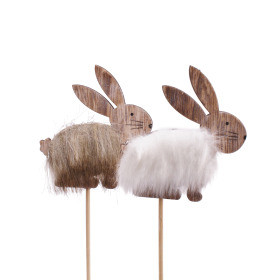 Furry Bunny pálcás betűző - Fehér-Barna 8x50 cm