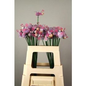 Tavaszi Méhecskés betűző - Rózsaszín 6x50 cm