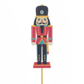 Diótörő fa pálcás betűző - Piros 50x10 cm