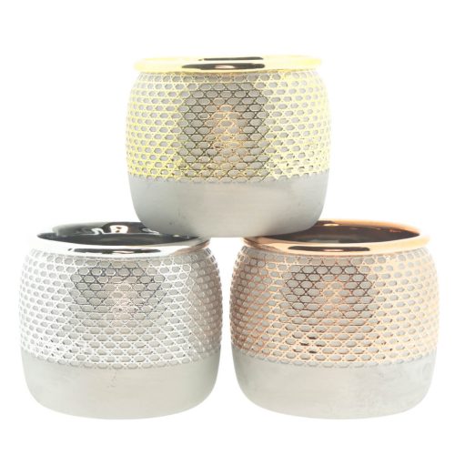 Decora Electroplatedkerámia kaspó - 4 színben 8x6 cm