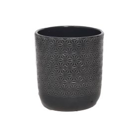 Symmetric Metál Antracit kerámia váza P12