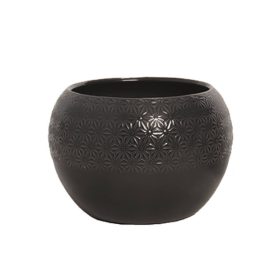 Symmetric Metál Antracit kerámia váza P15