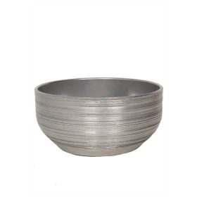 Metál Ezüst Nagy kerámia tál -26 cm