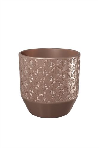 Tirza Pávatoll mintás kerámia kaspó - RoseGold 13x12 cm