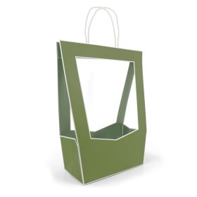 Medallion Füles növény táska - Vert 12x12x38 cm