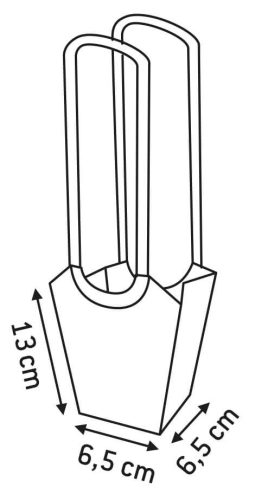 Aqua Füles kis növény táska - Rózsaszín 7x10x13 cm