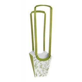 Aqua Füles növény táska - Zöld Virágos 7x10x13 cm