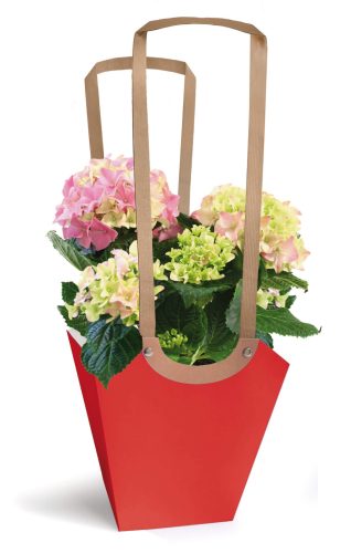 Aqua Füles növény táska - Piros 17x21x20 cm