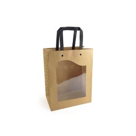 Delicatsee ablakos füles táska - Barna 11x8x14 cm