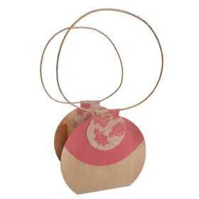   "Moon" Levél mintás papír táska - Piros 15x15x15 cm