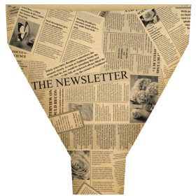    "Old Newspaper" nnatú csokoralátét - Barna 50x44x12 cm (50 db)