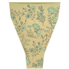   Virág Mintás natúr csokoralátét - Zöld 55x35x10 cm (50 db)