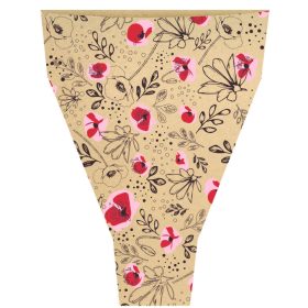   Floral virágos natúr csokoralátét - Piros 55x35x10 cm (50 db)