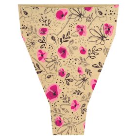   Floral virágos natúr csokoralátét - Piros 55x35x10 cm (50 db)