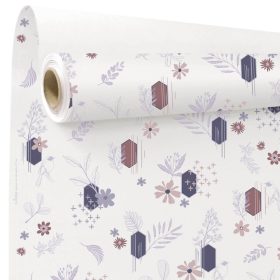 Levél Mintás papír tekercs - Viola 0,8x40 m