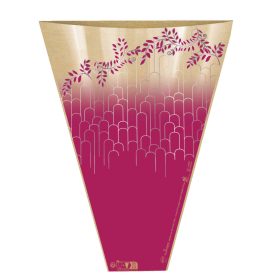   Celofán Ablakos papír virágtasak - Rose 50x35x10 cm (50 db)