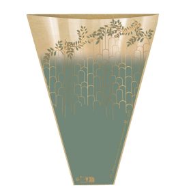   Celofán Ablakos papír virágtasak - Zöld 50x35x10 cm (50 db)