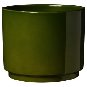 Oslo Mázas kerámia kaspó - Sötét Zöld 13x11 cm