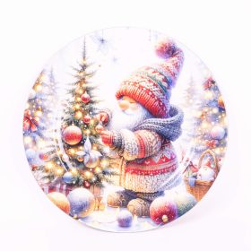 Karácsonyi Törpés műanyag tálca - Fehér 34 cm