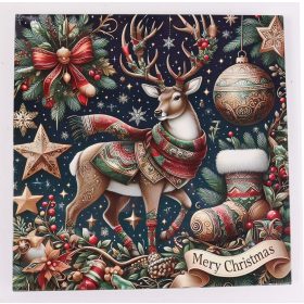 Cs. Szarvas Négyz. műanyag tálca - Kék 30 cm