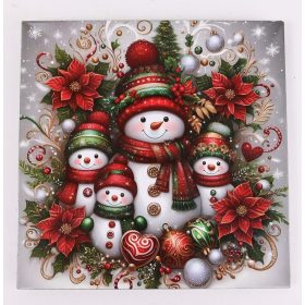 Hóemberes Négyz. műanyag tálca - Szürke 30 cm