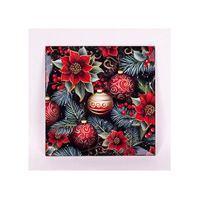 Karidísz. Négyz. műanyag tálca - Zöld 30 cm