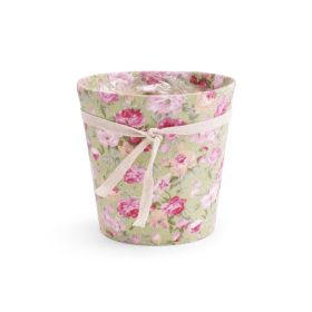 Floral Textiles Virágos kaspó - Zöld 13x12 cm