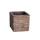 Famintás beton kocka kaspó - Sötét Barna 10x10 cm