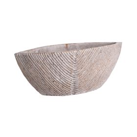 Rusztikus beton csónak - Barna 32x14 cm