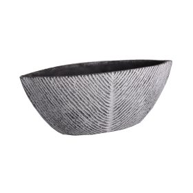 Rusztikus beton csónak - Szürke 32x14 cm