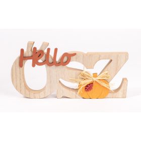 Őszi fa "Hello Ősz" - Barna 23x2x12 cm