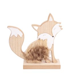 Őszi fa talpas róka - Barna 17x5x17 cm