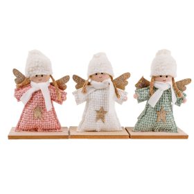 Fatalpas textil angyal - 3 színben 20x13 cm