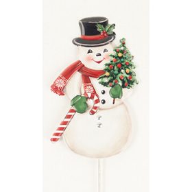 Hóemberes fém betüző - Fehér 9x18x4 cm