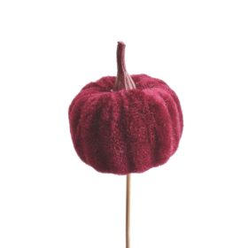 Őszi Bársony Tök betüző - Burgundi 7,5x50 cm pálcán