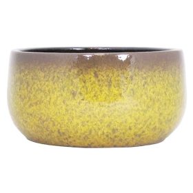 Mandy Rusztikus kerámia tál - Okker 29x14 cm