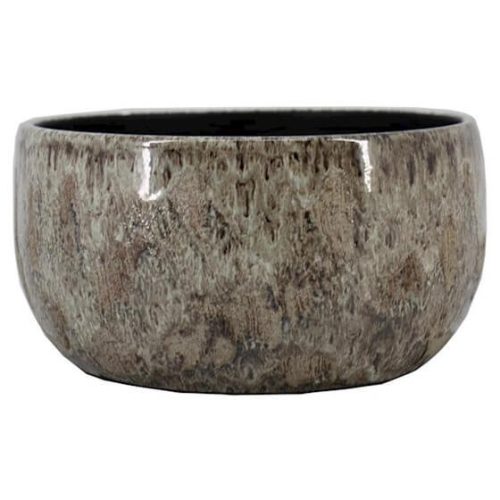 Ortigo kerámia tál - Barna 28x14 cm