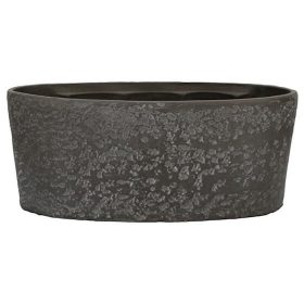 Eef ovális kerámia tál - Fekete 33x15x15 cm