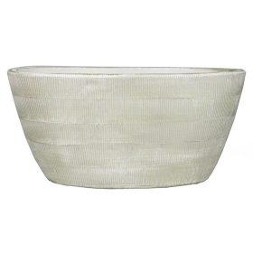 Abby ovális kerámia tál - Szürke 30x15x15 cm