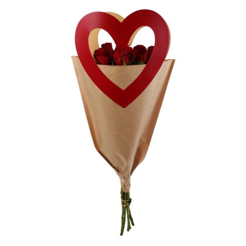 AiLove Füles papír csokor táska - Bordó 35x30x10