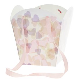   "Sweet Hearts" füles táska - Rózsaszín 17x12x20 cm