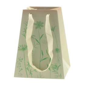 Herbal Flower füles táska - Barna 10x18x23 cm