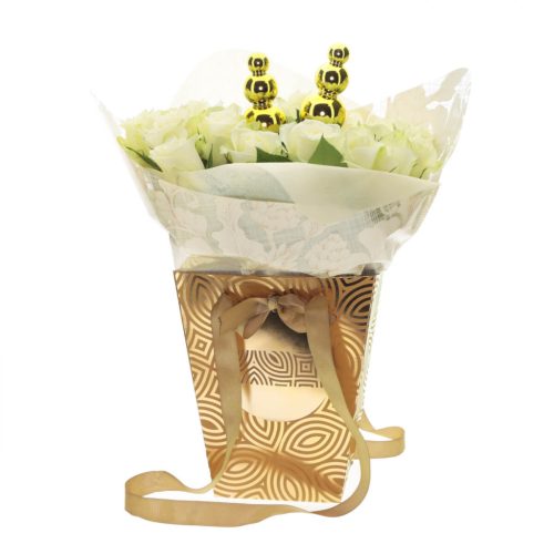 Lumix X-Mas papír táska - Arany 13x17x20 cm