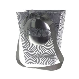 Lumix X-Mas papír táska - Ezüst 13x17x20 cm