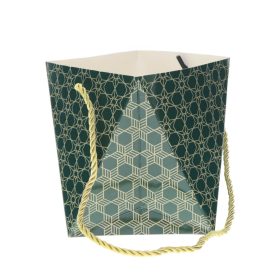 Lumix X-Mas papír táska - Zöld 12x12x14 cm