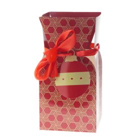 Lumix X-Mas csokortartó (Bélelt) - Piros 13x13x26 cm