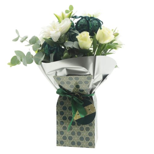 Lumix X-Mas csokortartó (Bélelt) - Zöld 13x13x26 cm