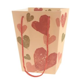 Forever love papír táska - Piros 15x11x25 cm