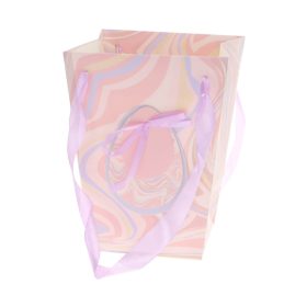   Marbled Húsvéti Virágos füles táska - Rózsaszín 15x11x25 cm