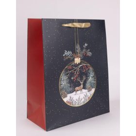 Kar. Dísz papír táska - Kék 11x14 cm